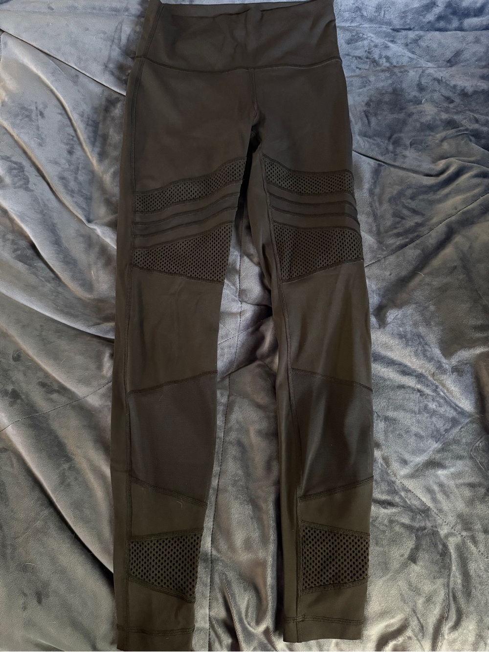 lululemon athletica Black Moto-Panel Leggings
